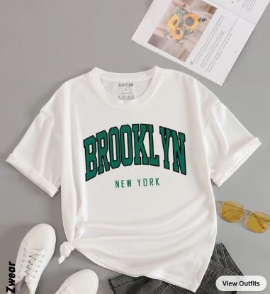 Picture of EZwear Graphic Tee - Round Neck, Casual & Comfortable👚 