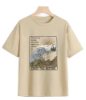 Picture of Waves & Slogan Graphic Drop Shoulder Tee - Casual T-Shirt for Women🌊