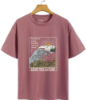 Picture of Waves & Slogan Graphic Drop Shoulder Tee - Casual T-Shirt for Women🌊