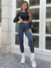 Picture of Seamless Medium Stretch Marled Sports Leggings👌