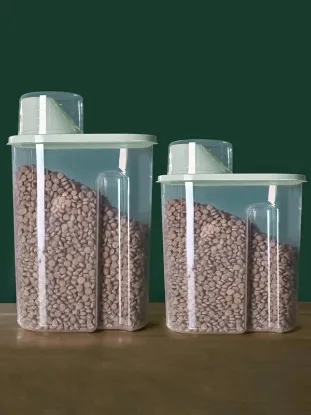 Picture of 1pc Clear Pet Food Container🍲