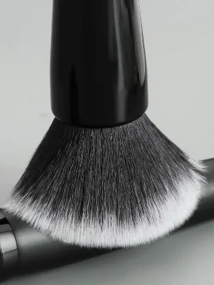 Picture of Portable Makeup Brush Set for Beginners - 2 Neutral Multifunctional Brushes🖌️