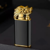 Picture of Dragon Double Flame Lighter - Windproof Jet Fire with Inflatable Crocodile Design for Men's Gift🐲