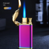 Picture of Dragon Double Flame Lighter - Windproof Jet Fire with Inflatable Crocodile Design for Men's Gift🐲