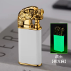 Picture of Dragon Double Flame Lighter - Windproof Jet Fire with Inflatable Crocodile Design for Men's Gift🐲