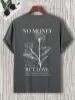 Picture of Men Floral & Slogan Graphic Tee ⚘