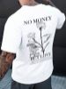 Picture of Men Floral & Slogan Graphic Tee ⚘