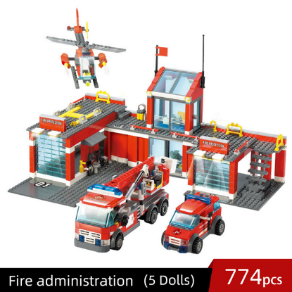 Picture of  Building Blocks City Fire Station Model 774pcs Compatible Construction Firefighter man Truck Enlighten Bricks Toys Children🚒